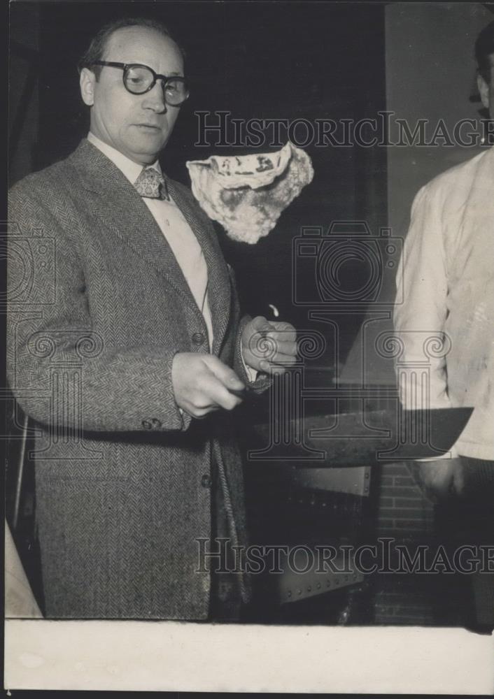 1955 Press Photo Rene Lefevre Actor Author Golden Napolean Award - Historic Images