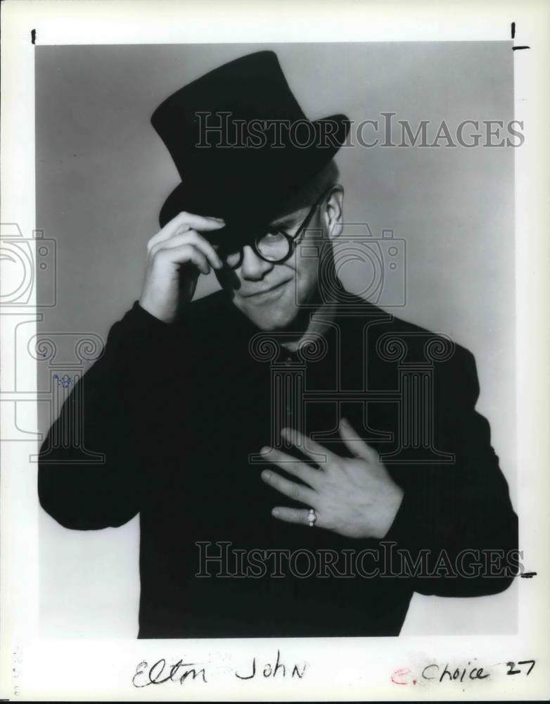 1989 Press Photo Elton John English Singer Songwriter Musician Pianist Actor - Historic Images