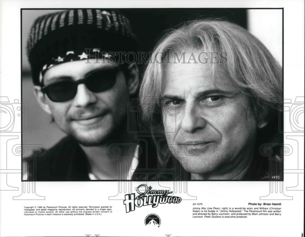 1994 Press Photo Joe Pesci Christian Slater in Jimmy Hollywood - cvp22500 - Historic Images