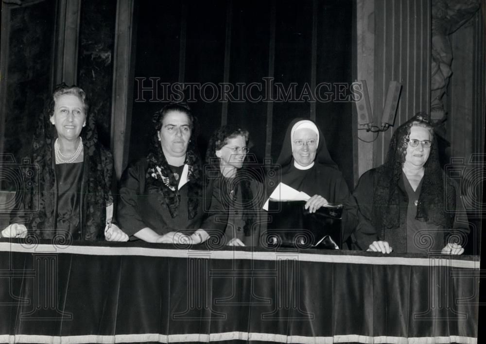 1964 Press Photo marquise Amalia of Motnezemolo;profsoressa Alda Miceli presiden - Historic Images