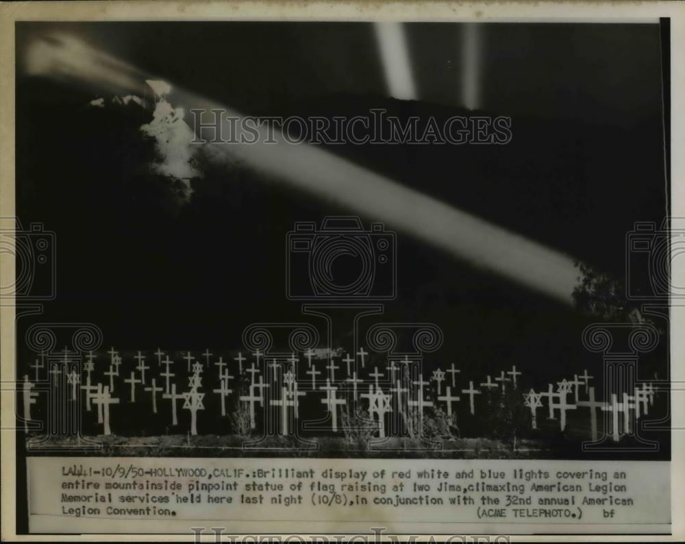 1950 Press Photo American Legion Memorial services in Hollywood - Historic Images