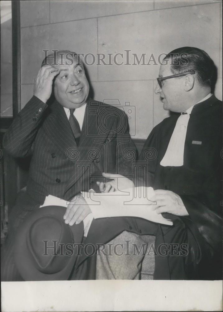 Press Photo Greek Shipowners Onassis &amp; Catapodis Dispute - Historic Images