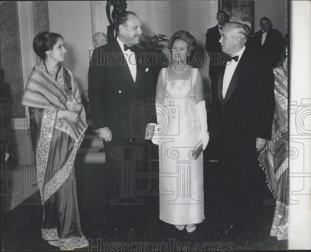 1966 Press Photo Field-Marshal Ayub Khan, Mr.and Mrs Wilson, - Historic Images