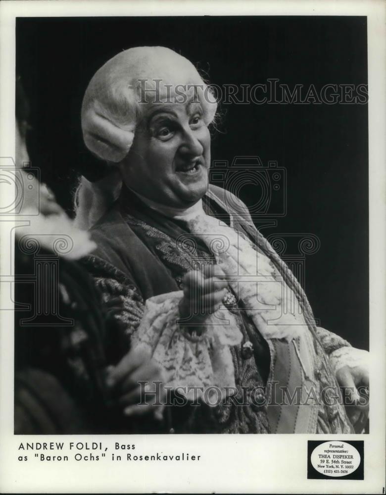 1978 Press Photo Andrew Foldi in "Rosenkavalier" - cvp20693 - Historic Images