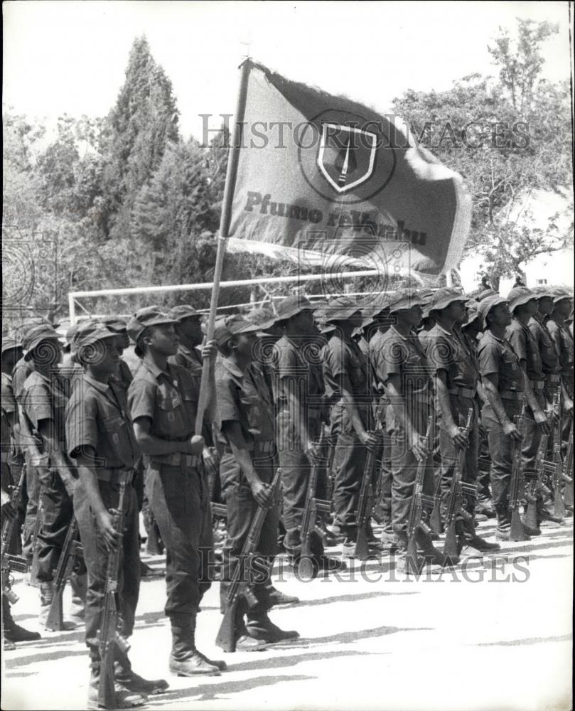 1979 Press Photo new African recruits in training - Historic Images