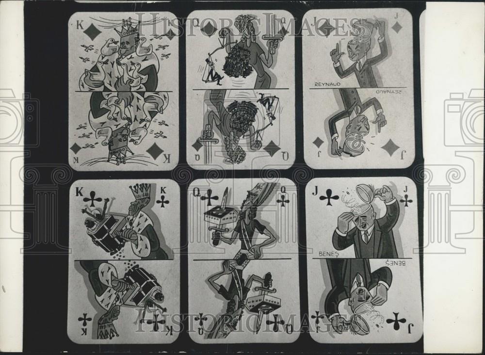 Press Photo German Wartime Packs of Playing Cards - Historic Images