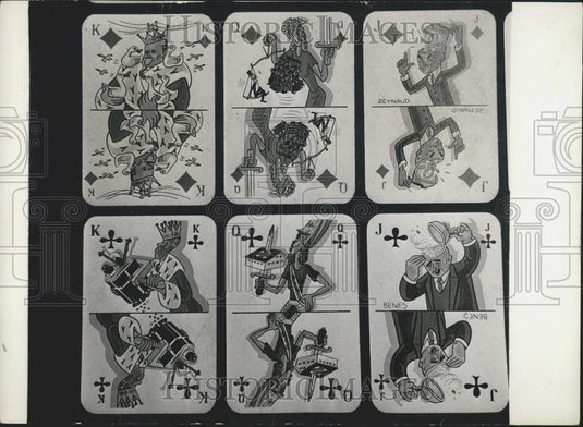 Press Photo German Wartime Packs of Playing Cards - Historic Images