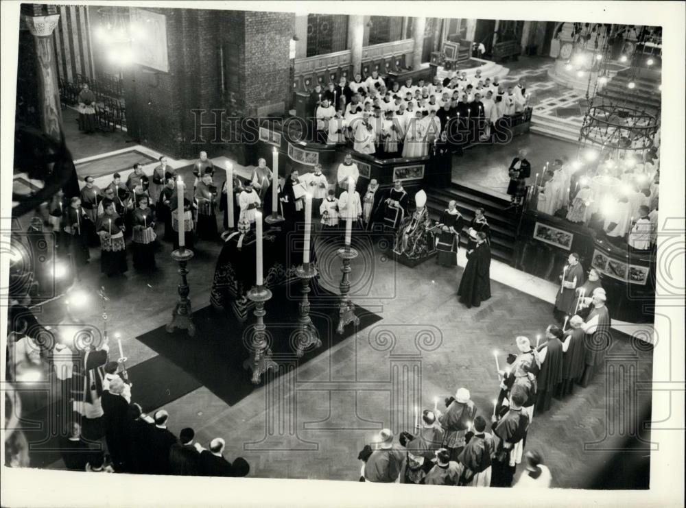 1958 Press Photo Solemn Pontifical Requiem For, Late Pope Pius XII, Westminster - Historic Images