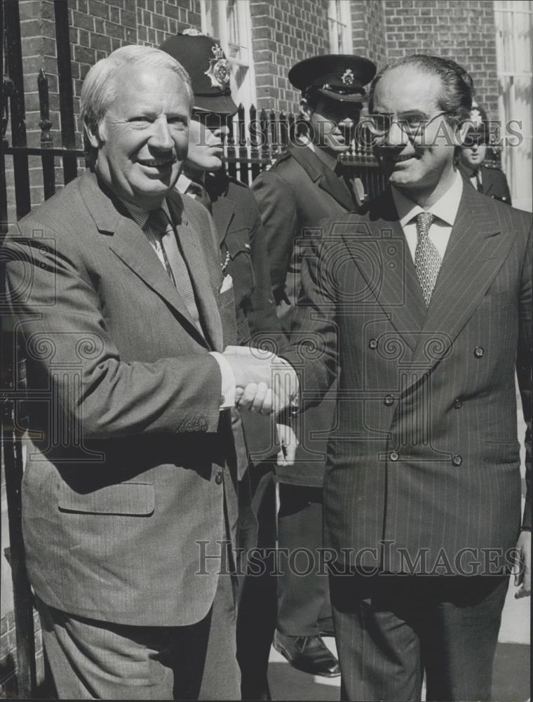 1971 Press Photo Britain&#39;s PM Edward Heath&amp;Italy&#39;s PM, Signor Emilio Colombo - Historic Images