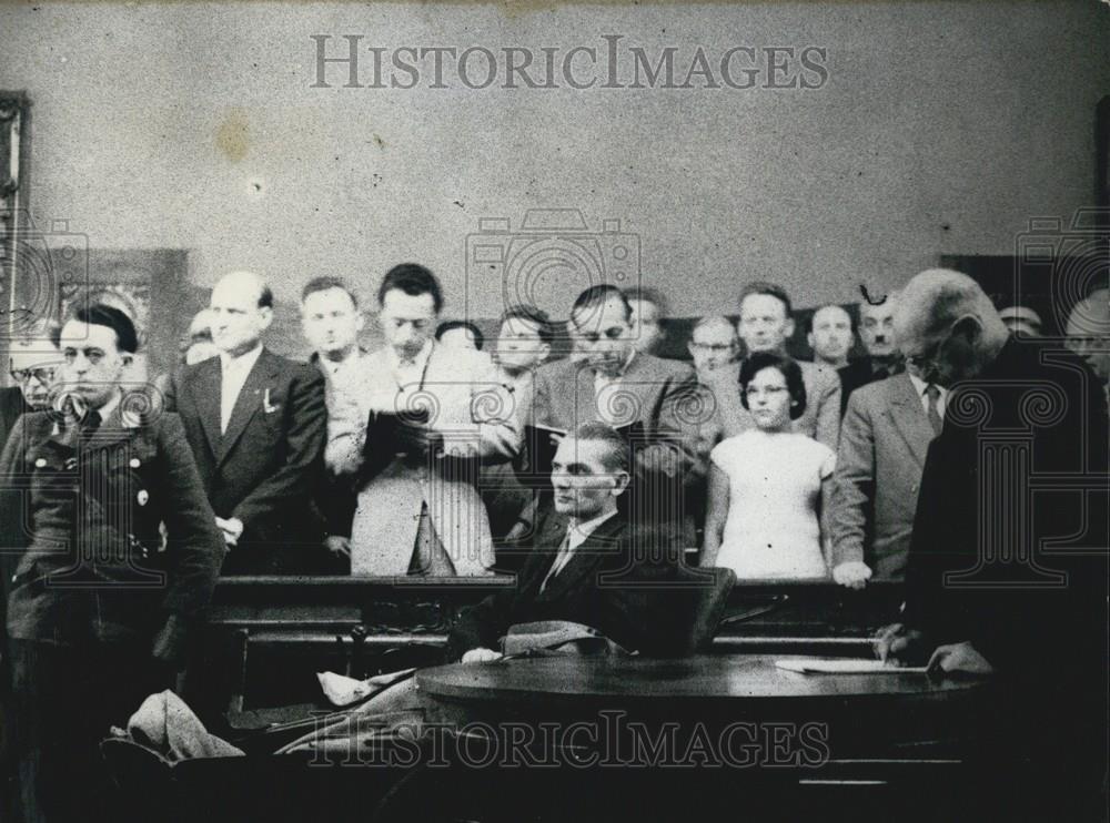 1958 Press Photo Gerhard Martin Sommer Sentenced Life Hard Labor for Murder - Historic Images