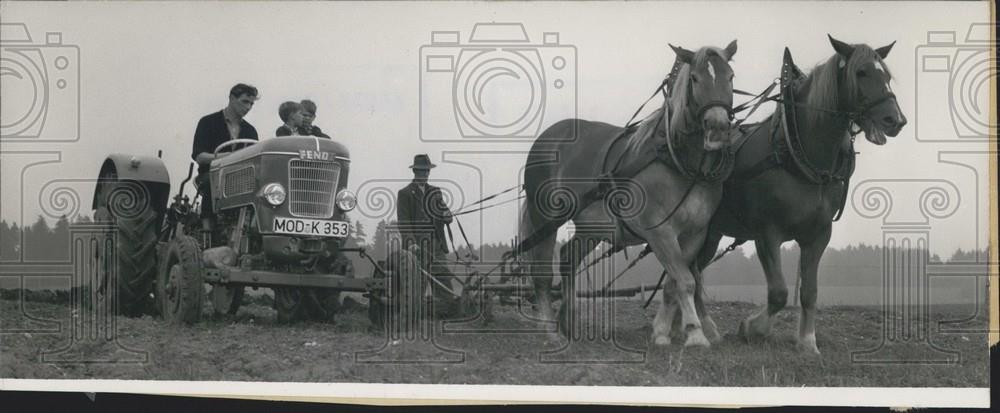 1958 Press Photo Championship in Ploughing: In Western Germany - Historic Images