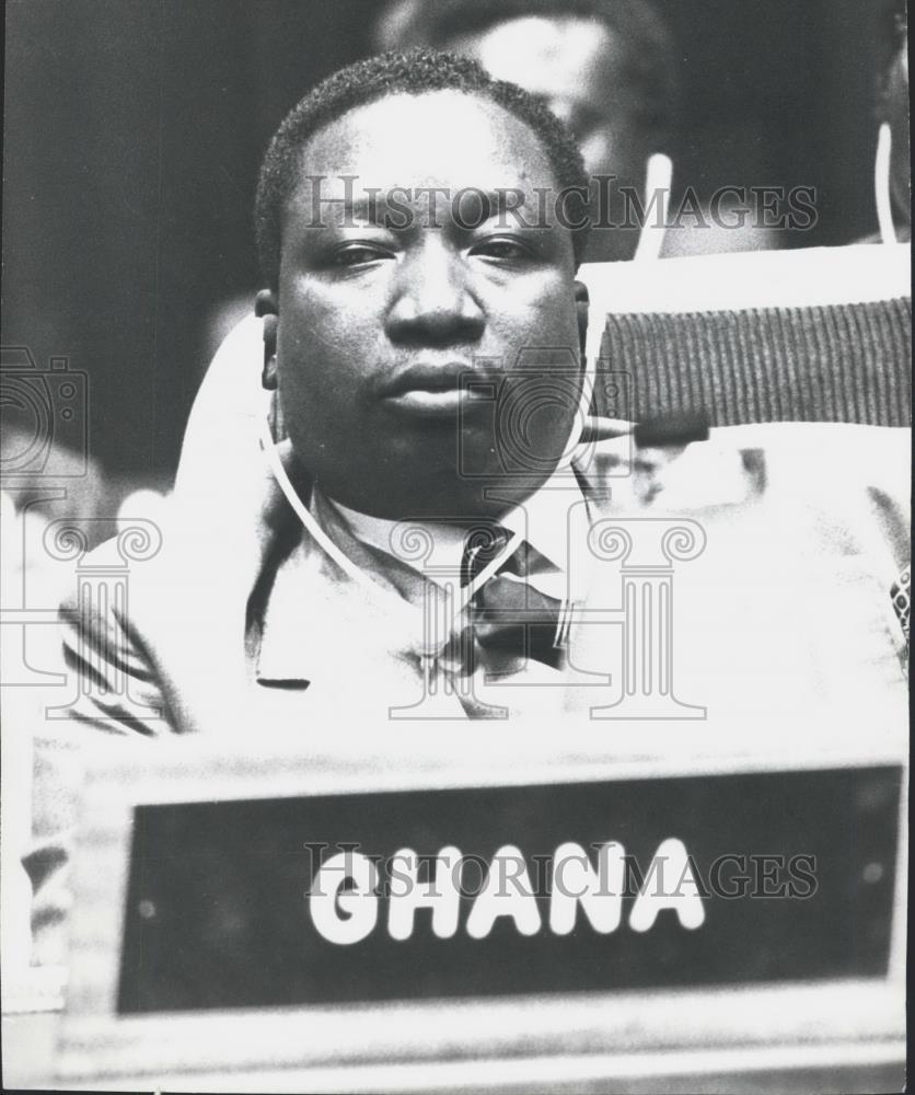 1977 Press Photo Roger Joseph Felli (Colonel) for Foreign Affairs of of Ghana - Historic Images