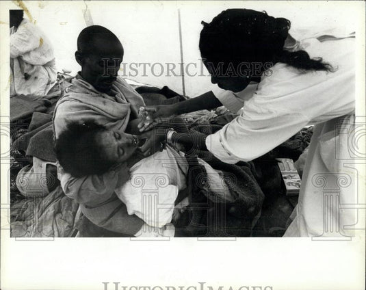 1984 Press Photo Drought Raging In Ethiopia - Historic Images