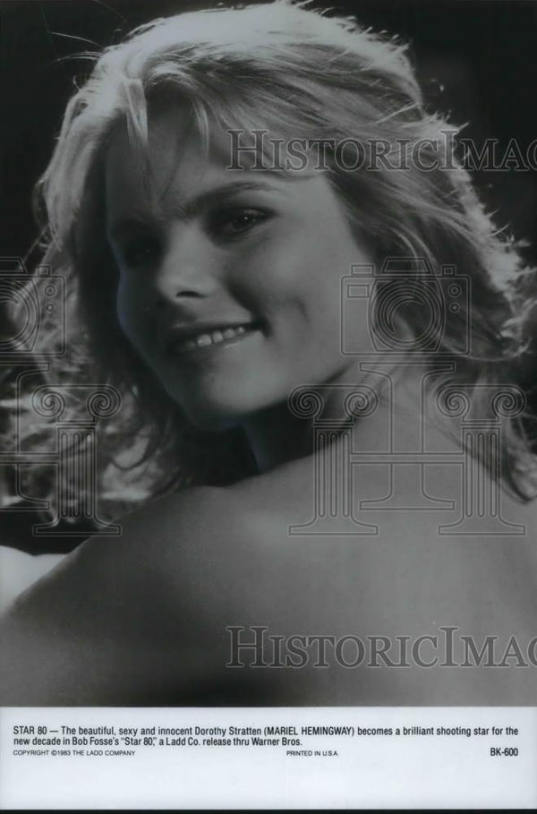 1984 Press Photo Mariel Hemingway as Dorothy Stratten in Star 80 movie ...