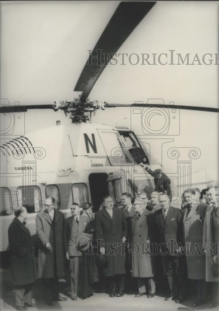 1957 Press Photo Regular Brussels-Paris-Brussels Service by helicopters opened - Historic Images