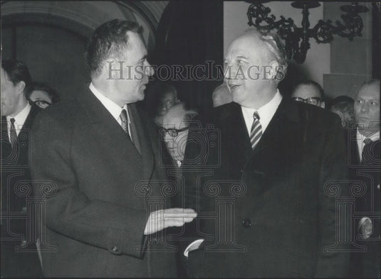 1970 Press Photo Secretary for Foreign Affairs, Walter Scheel & Gromyko, Russia - Historic Images