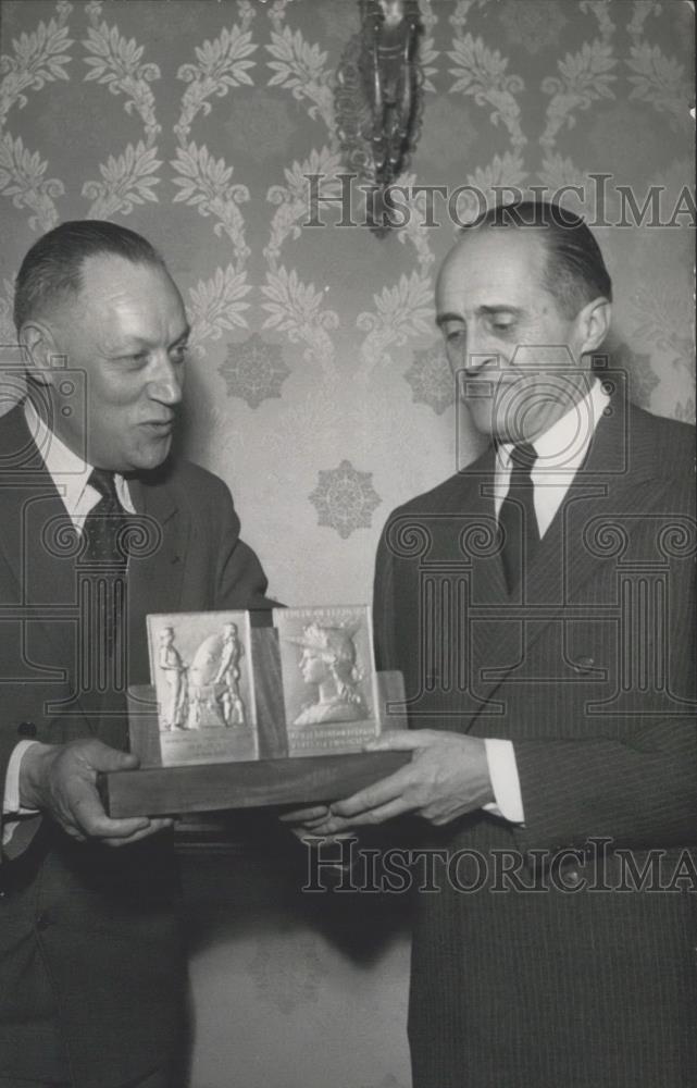 Press Photo Rene Clair awarded Grand prize of French cinema for Belles de Nuit - Historic Images