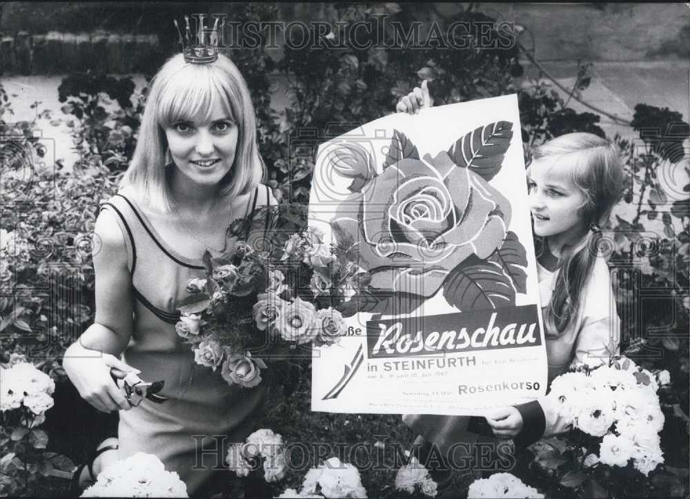 1967 Press Photo Rose Queen Irene Kettinger. Steinfurth, Germany. - Historic Images