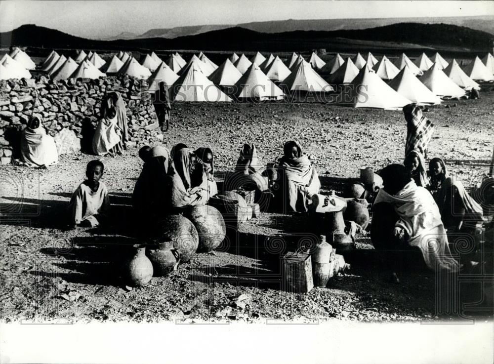 1985 Press Photo Camps For Hunger Refugees In Ethiopia Near Mekele - Historic Images