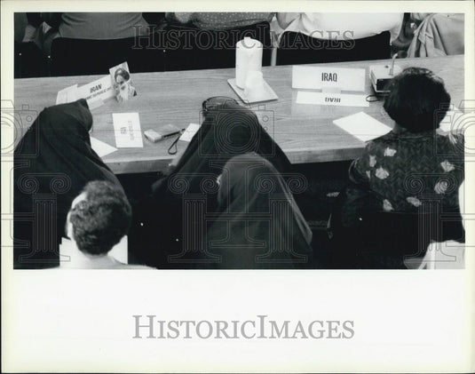 1985 Press Photo Women at Conference on Unites Women's Decade Delegate of Iran - Historic Images