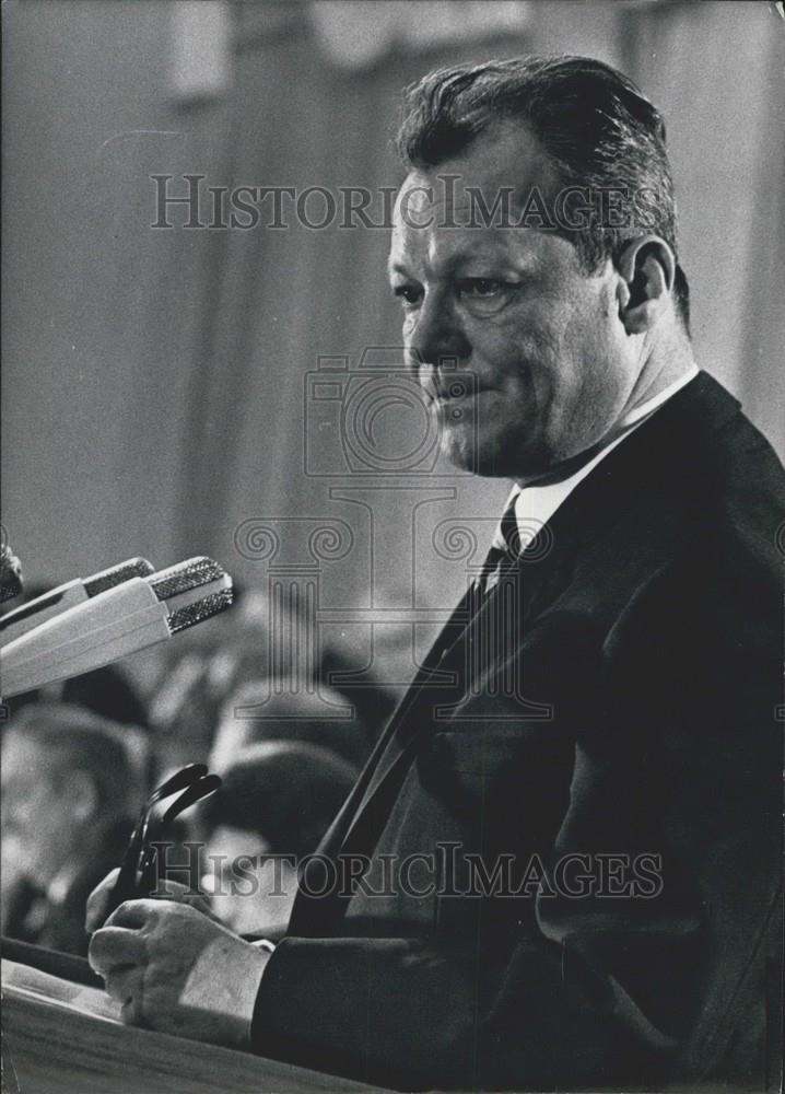 1968 Press Photo Willy Brandt at SPD conference. - Historic Images