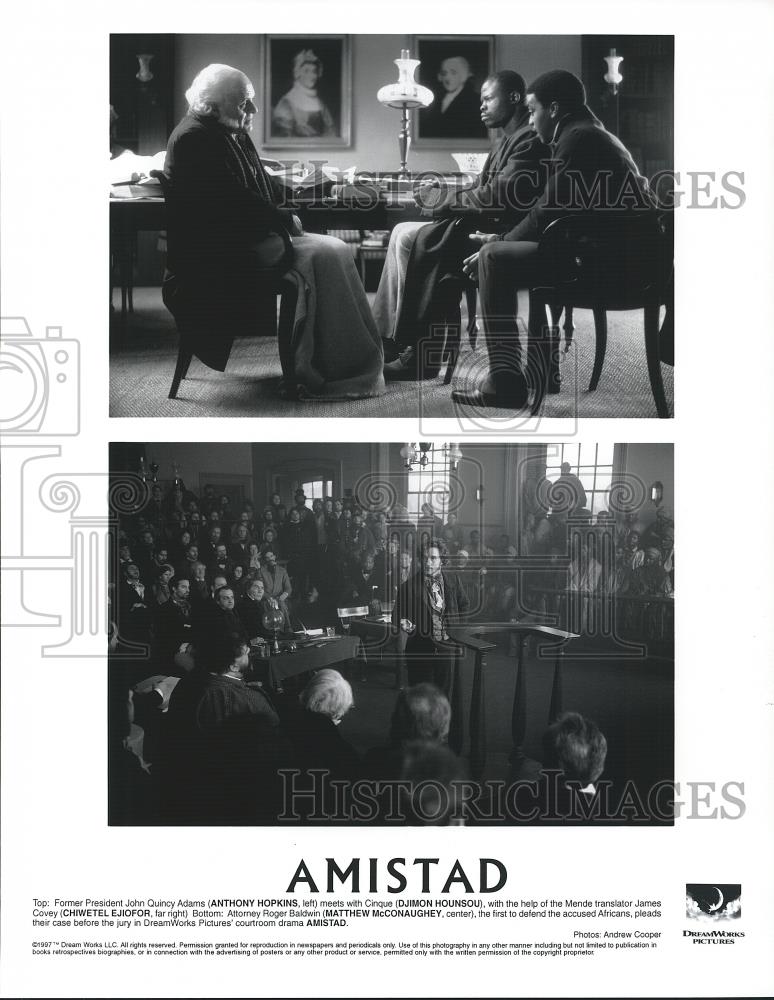 1982 Press Photo Anthony Hopkins & Djimon Holinsoli in Amistad - cvp26224 - Historic Images