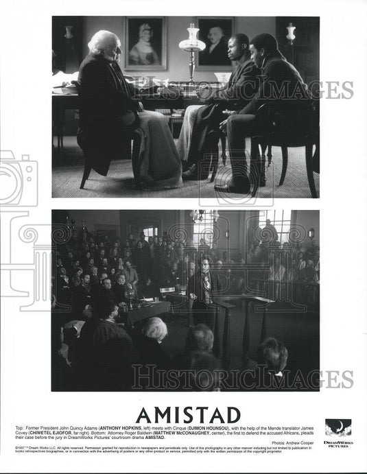 1982 Press Photo Anthony Hopkins & Djimon Holinsoli in Amistad - cvp26224 - Historic Images