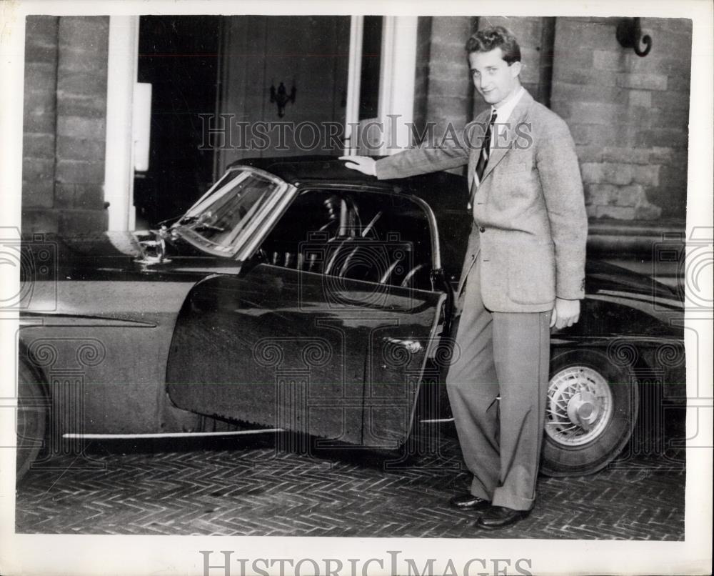 1957 Press Photo Prince Albert of Belgium turns 23 - Historic Images
