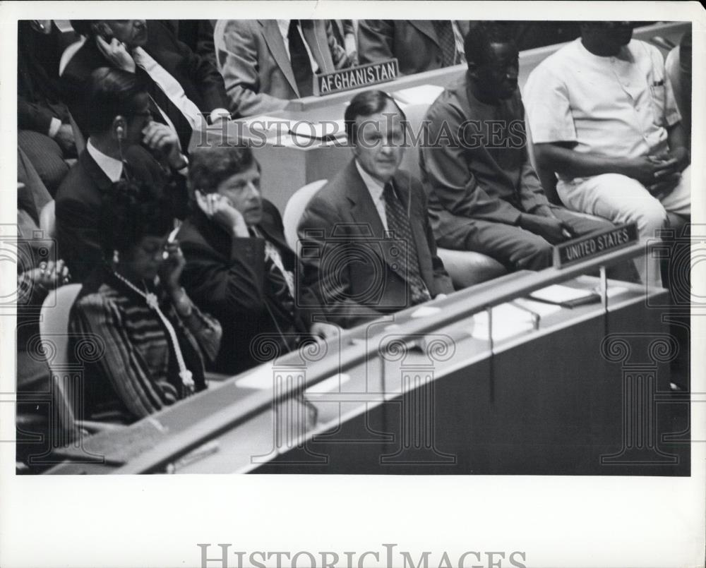 1972 Press Photo American Delegation at 27th UN General Assembly - Historic Images