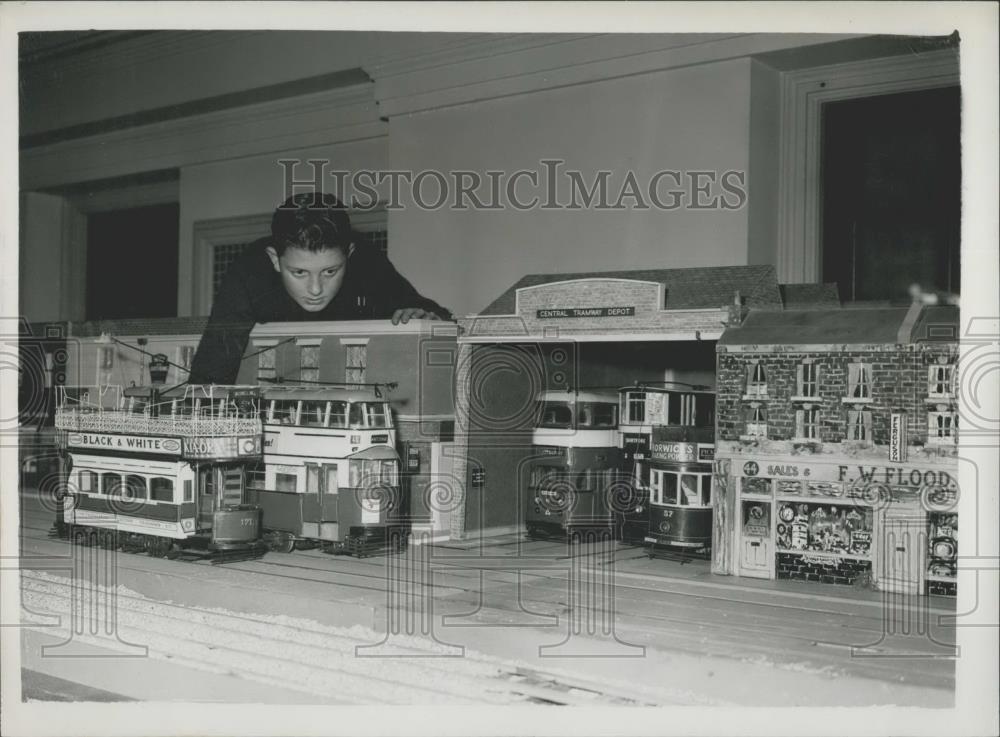 1959 Press Photo Model Railway Exhibition At Central Hall Westminster - Historic Images