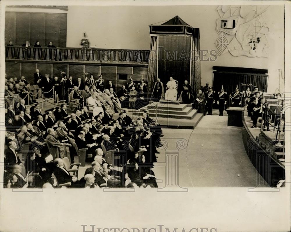 1952 Press Photo Pope Pius XII, Palace Concert - Historic Images