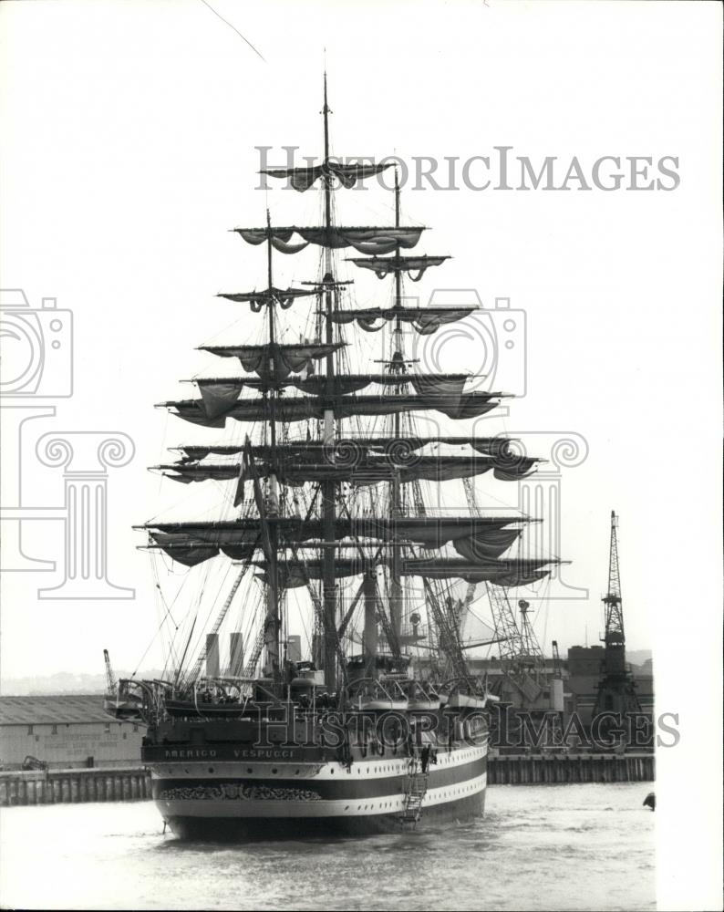 1974 Press Photo Italian Navy's sail training ship Amerigo Vespucci - Historic Images