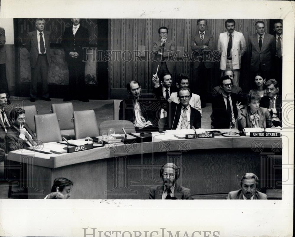 1981 Press Photo The United Nations, New York City: The Security Council votes - Historic Images