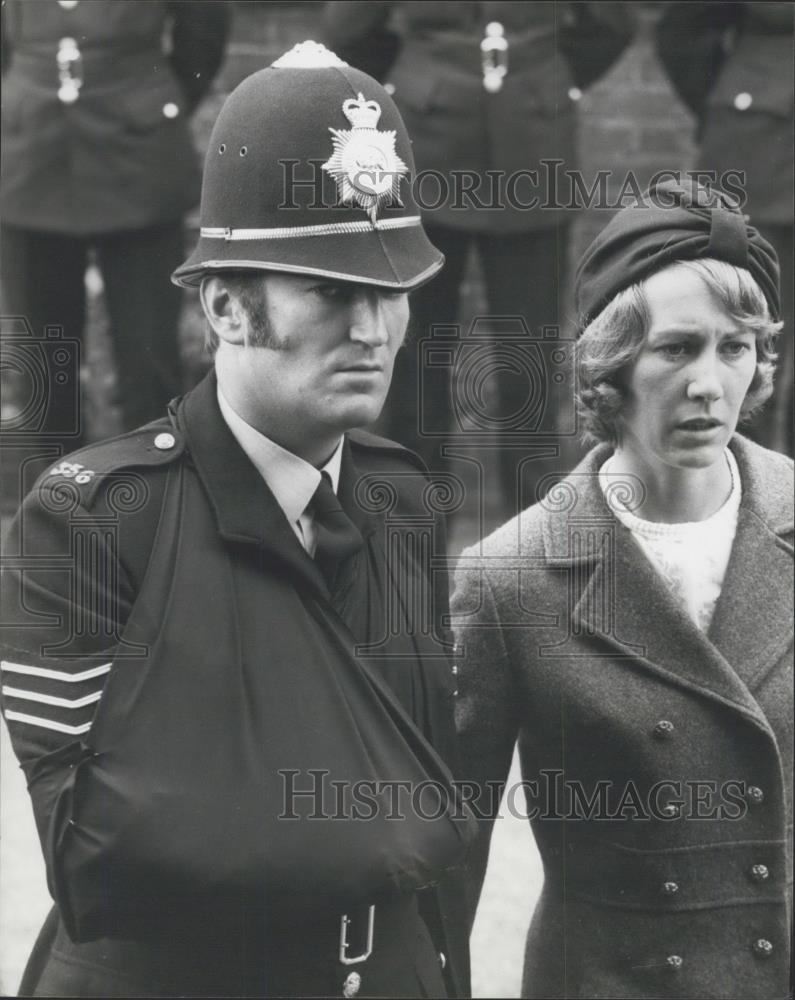 1974 Press Photo The Funeral Services for Pc. John Schofield.Shot i line of duty - Historic Images