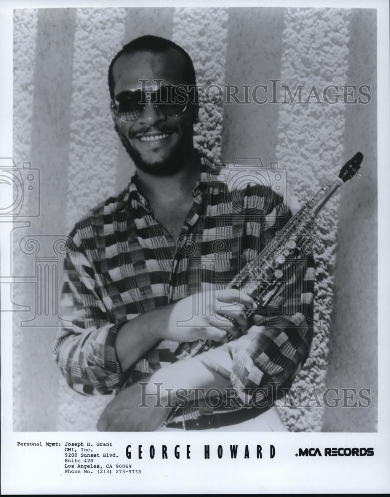 1987 Press Photo George Howard American Smooth Jazz Saxophone Player - cvp27435 - Historic Images