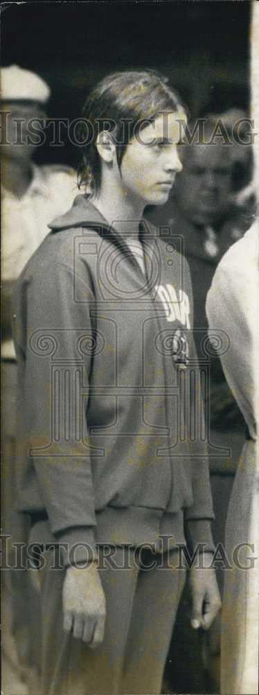 1973 Press Photo German Kornelia Ender sets record in 100M race - Historic Images
