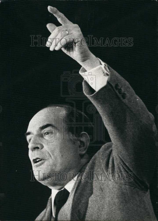 1980 Press Photo French Socialist party, Francois Mitterrand - Historic Images