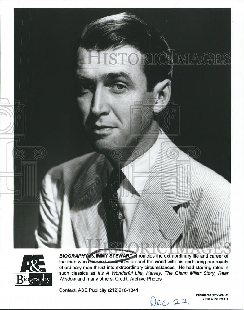 1997 Press Photo Biography: Jimmy Stewart - cvp26475 - Historic Images