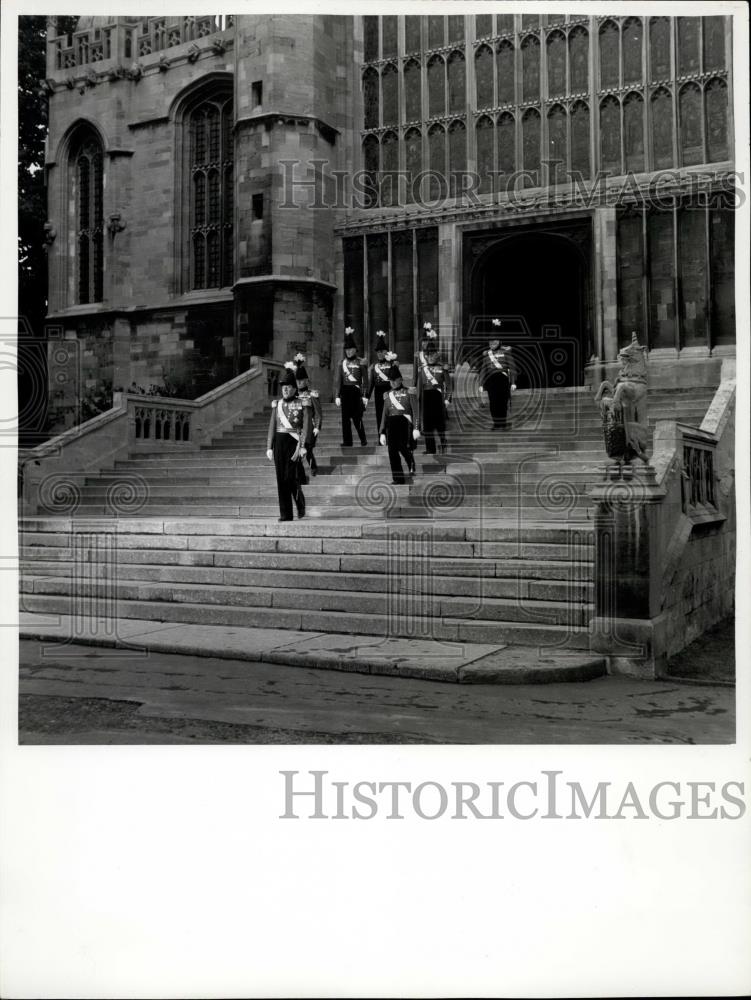 Press Photo Military Knights Of Windsor - Historic Images