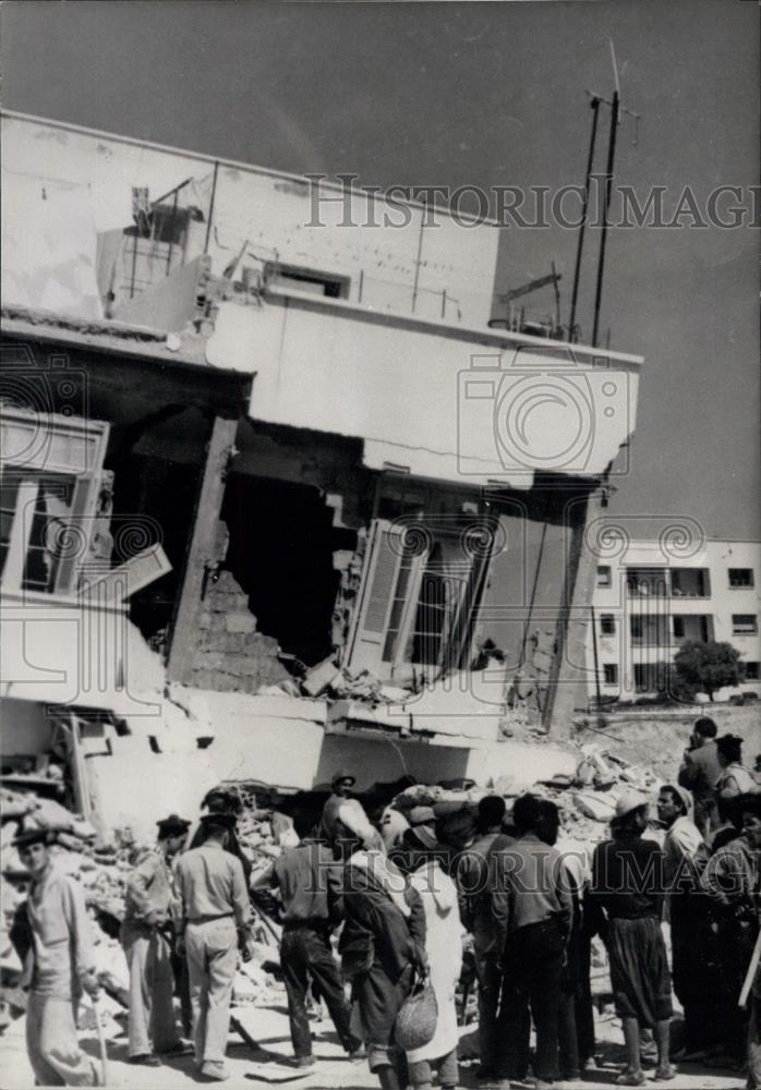 1960 Press Photo Building destroyed by Agadir Earthquake - Historic Images