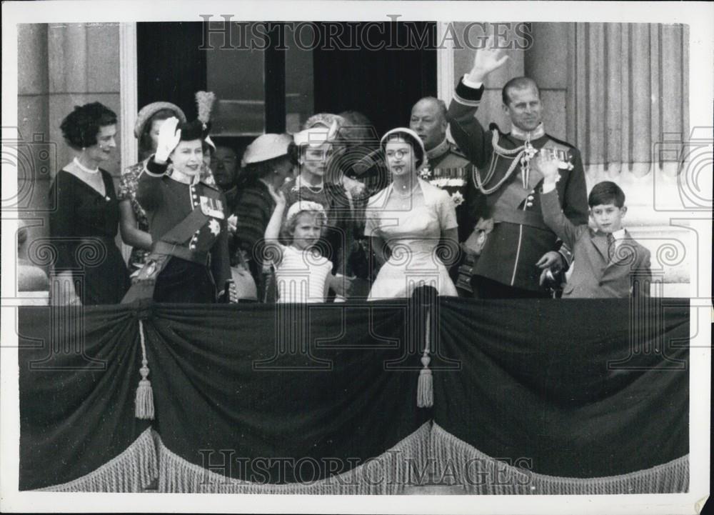 1957 Press Photo H.M. The Queen and other members of the Royal Family - Historic Images