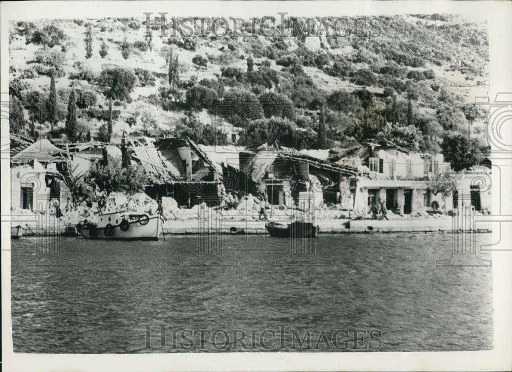 1953 Press Photo Greek Earthquake Disaster Destroys Village On Island Of Ithaka - Historic Images