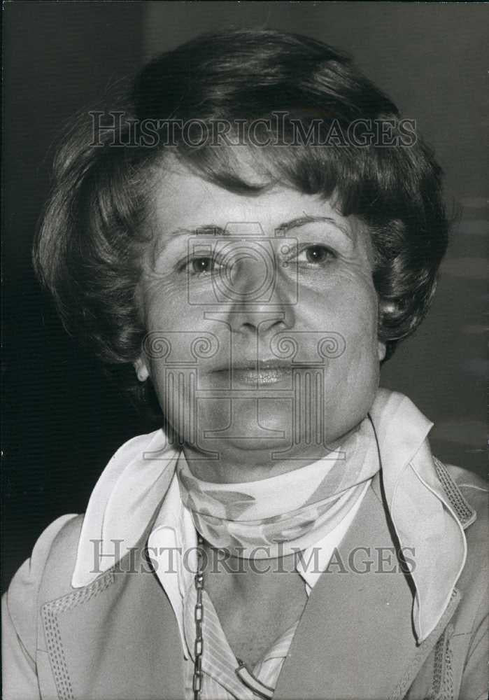 Press Photo Mrs Jacqueline Baudrier, Pres & director of Radio France - Historic Images