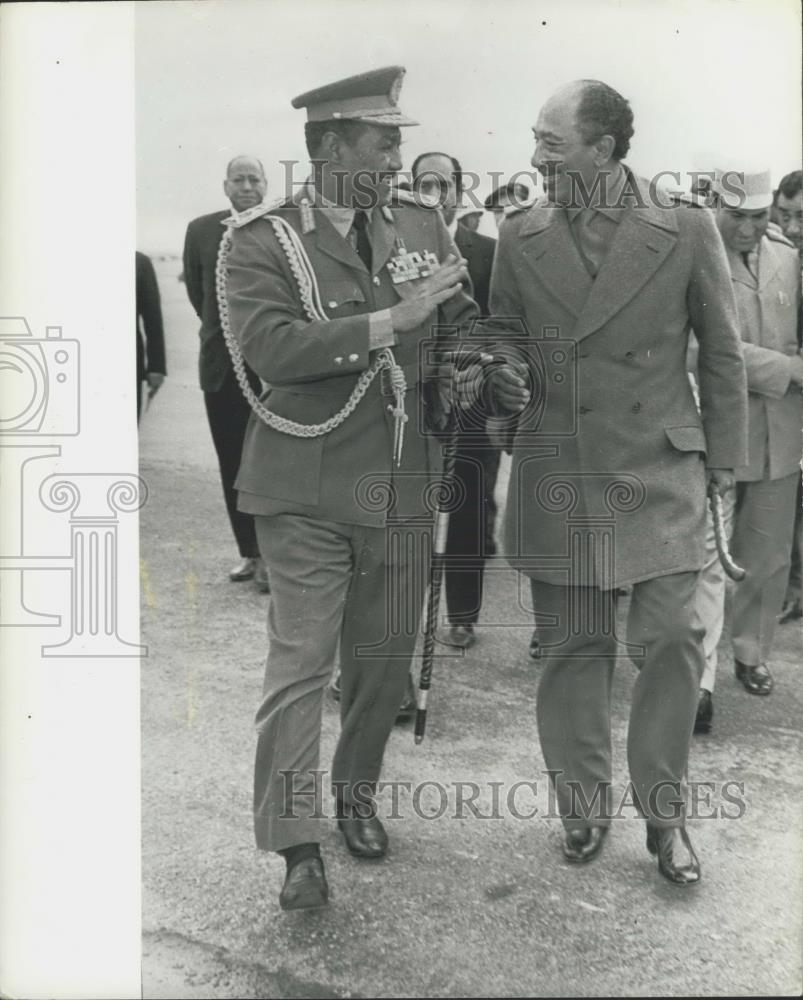 1974 Press Photo President Mohammad Anwar Sadat of Egypt - Historic Images