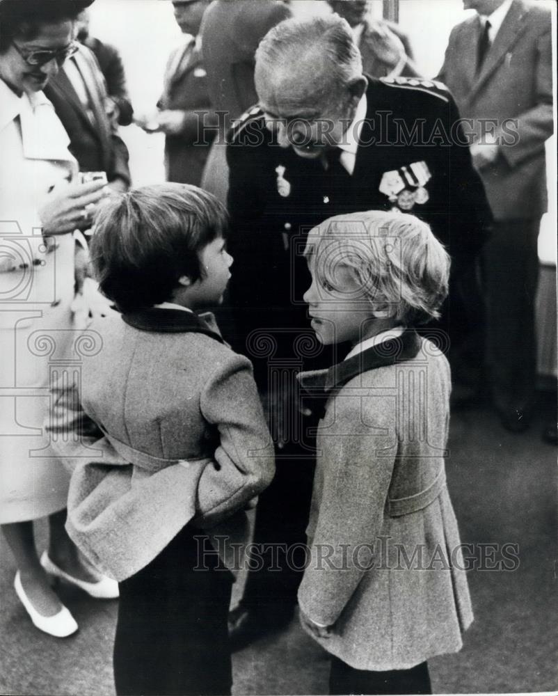 1974 Press Photo Prince Frederick &amp;Prince Henrik of Denmark, - Historic Images