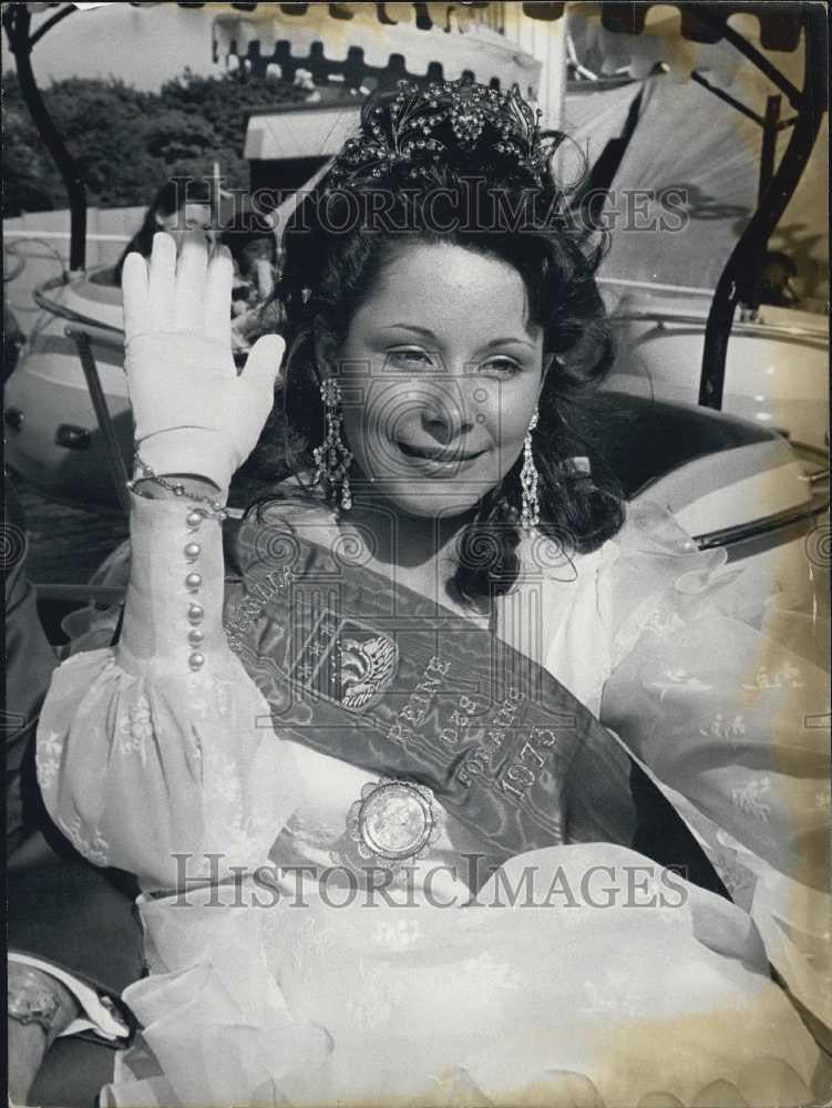 1973 Press Photo Chislaine Bash is named &quot;Miss Esmeralda 1973&quot; - Historic Images