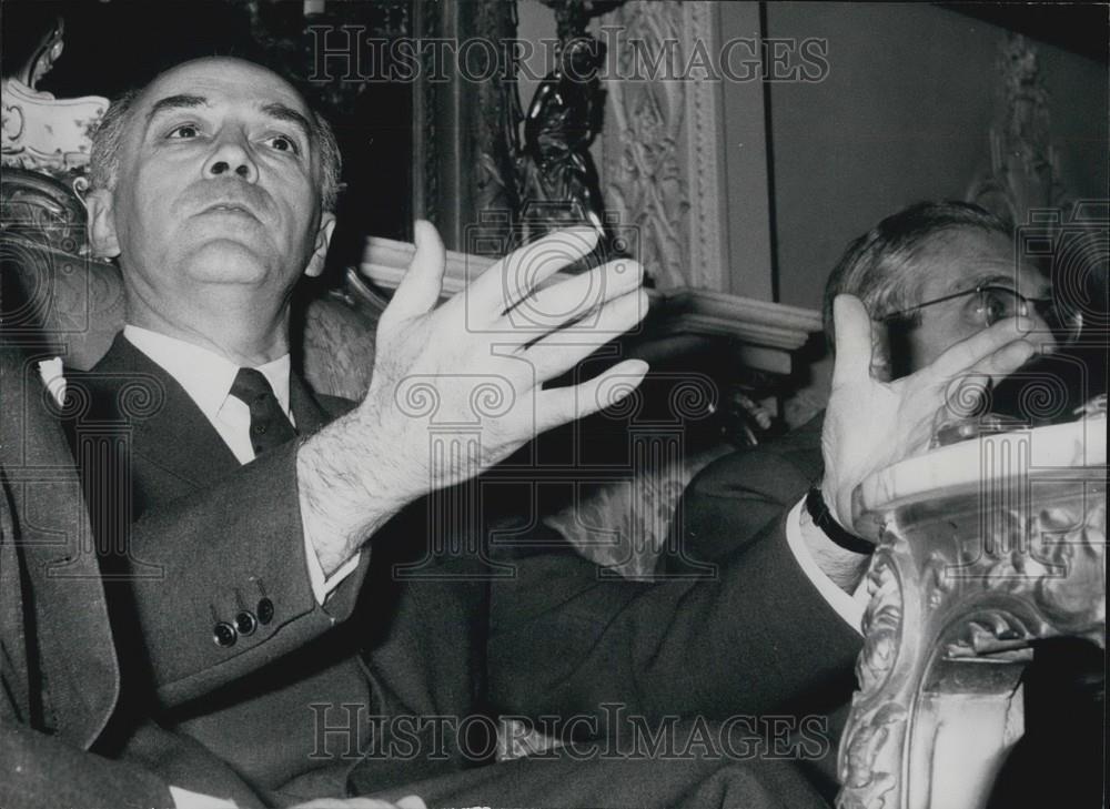 1965 Press Photo Turkish Foreign Minister,Hasan Esat Isik - Historic Images