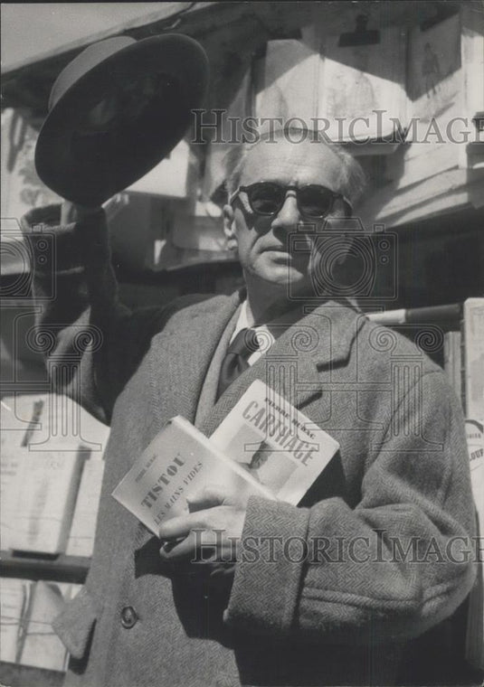 1953 Press Photo French Author Pierre Hubac, Known For "Tistou Les Mains Vides" - Historic Images