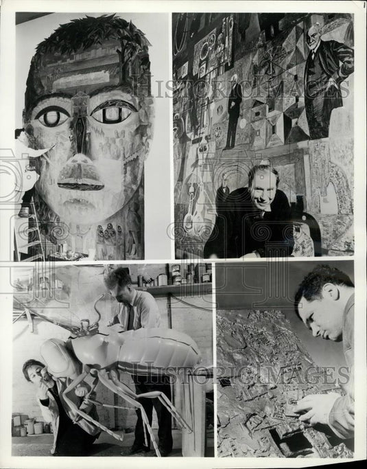 1961 Press Photo International Labor Exhibition - Historic Images