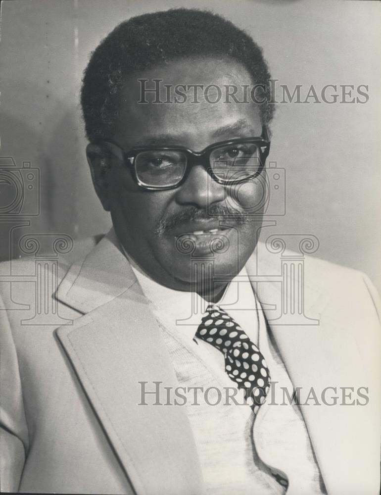 1975 Press Photo Antonio Agostinho Nata, President of MPLA,Angola - Historic Images